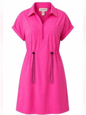 Charlie Paige Pink Sport Dress Large Half Zip NWT